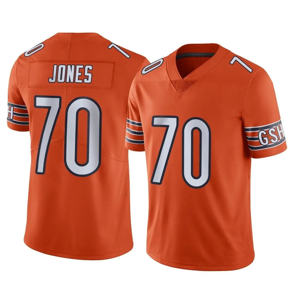 Ncoe C.Bears #70 Braxton Jones Player Orange Alternate Vapor Limited Home Game Stitched Jerseys