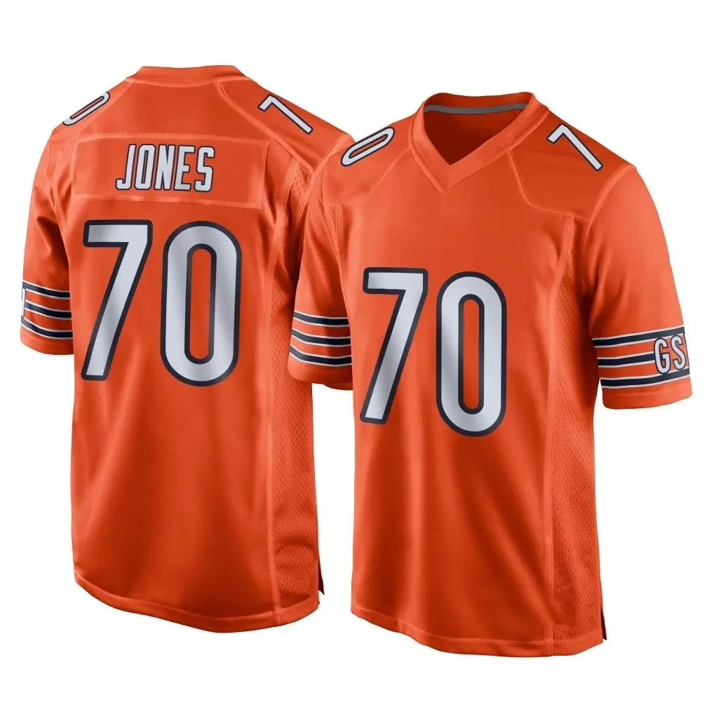 Ncoe C.Bears #70 Braxton Jones Player Orange Home Game Stitched Jerseys