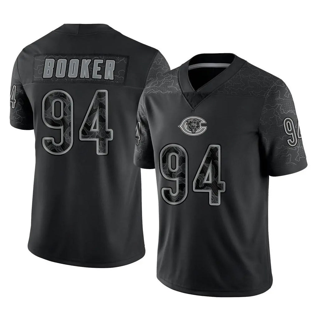 Ncoe C.Bears #94 Austin Booker Player Black REFLECTIVE Limited Game Stitched Jerseys
