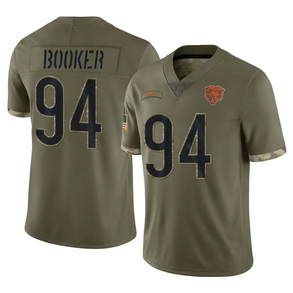 Ncoe C.Bears #94 Austin Booker Player Olive Salute to Service Limited Game Stitched Jerseys