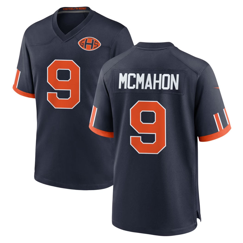 Ncoe C.Bears #9 Jim McMahon Player Navy 2026 Rivalries Collection Home Game Stitched Jerseys
