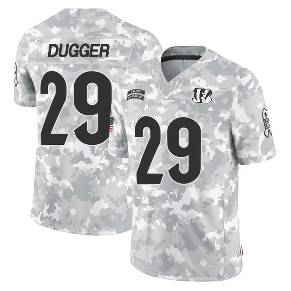 Ncoe C.Bengals #29 Kyle Dugger Player Arctic Camo Salute to Service Limited Stitched Jerseys