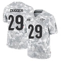 Ncoe C.Bengals #29 Kyle Dugger Player Arctic Camo Salute to Service Limited Stitched Jerseys