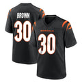 Ncoe C.Bengals #30 Chase Brown Player Black Home Game Stitched Jerseys