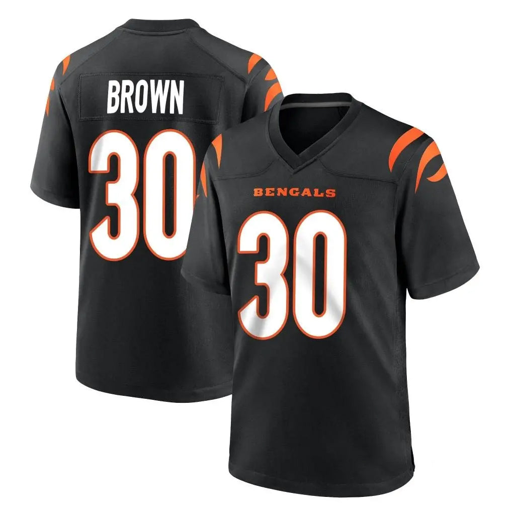 Ncoe C.Bengals #30 Chase Brown Player Black Home Game Stitched Jerseys