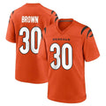 Ncoe C.Bengals #30 Chase Brown Player Orange Home Game Stitched Jerseys