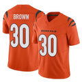 Ncoe C.Bengals #30 Chase Brown Player Orange Vapor F.U.S.E. Limited Home Game Stitched Jerseys