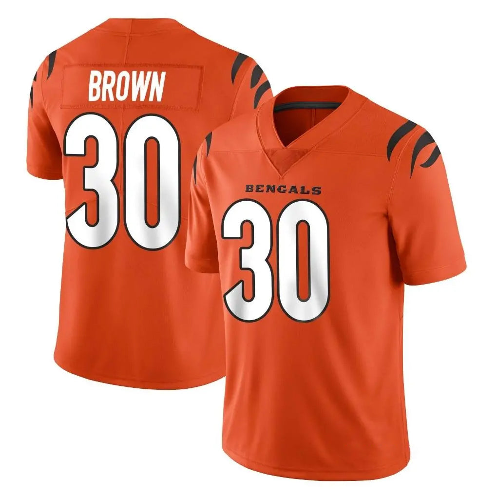 Ncoe C.Bengals #30 Chase Brown Player Orange Vapor Untouchable Limited Home Game Stitched Jerseys