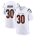 Ncoe C.Bengals #30 Chase Brown Player White Home Game Stitched Jerseys