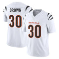 Ncoe C.Bengals #30 Chase Brown Player White Vapor F.U.S.E. Limited Home Game Stitched Jerseys