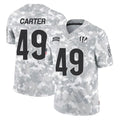 Ncoe C.Bengals #49 Barrett Carter Player Arctic Camo Salute to Service Limited Stitched Jerseys