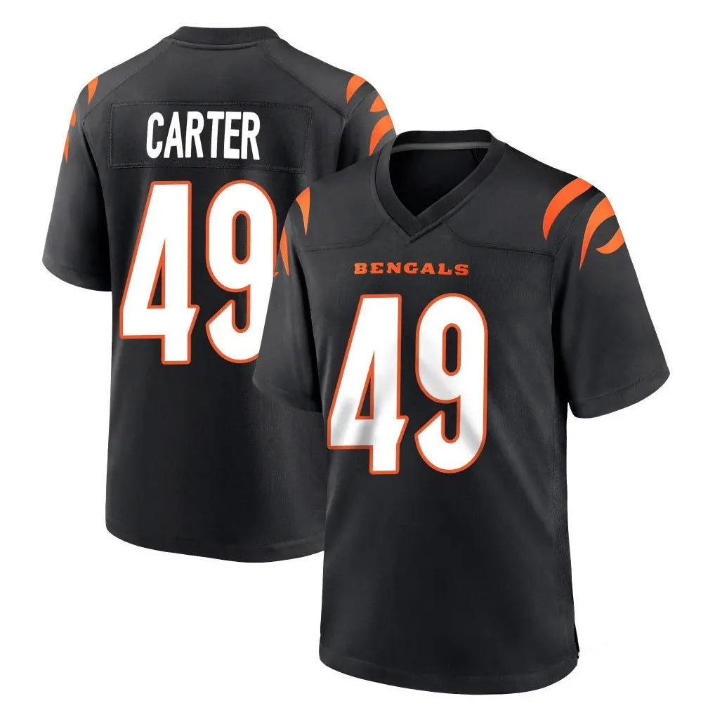 Ncoe C.Bengals #49 Barrett Carter Player Black Home Game Stitched Jerseys