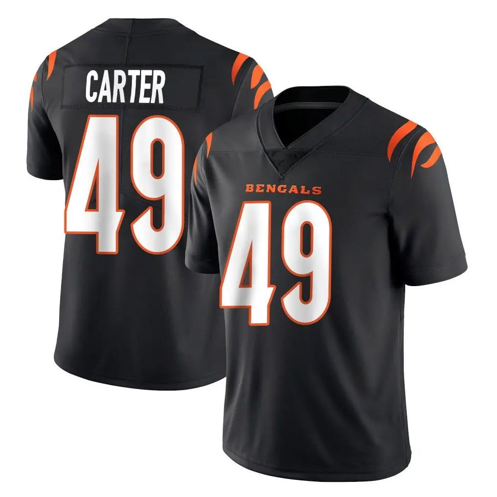 Ncoe C.Bengals #49 Barrett Carter Player Black Vapor Untouchable Limited Home Game Stitched Jerseys
