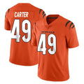 Ncoe C.Bengals #49 Barrett Carter Player Orange Vapor Untouchable Limited Home Game Stitched Jerseys