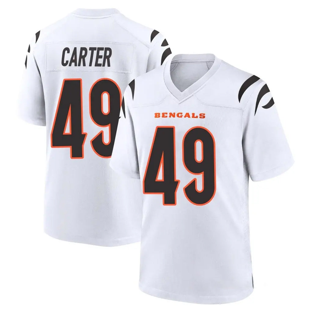 Ncoe C.Bengals #49 Barrett Carter Player White Home Game Stitched Jerseys