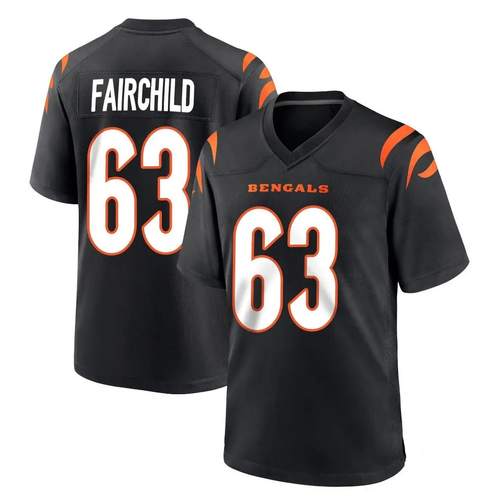Ncoe C.Bengals #63 Dylan Fairchild Player Black Home Game Stitched Jerseys
