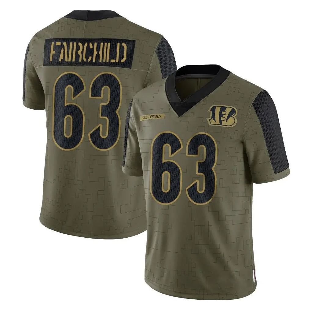Ncoe C.Bengals #63 Dylan Fairchild Player Olive Salute to Service Game Stitched Jerseys