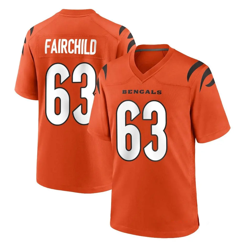 Ncoe C.Bengals #63 Dylan Fairchild Player Orange Home Game Stitched Jerseys