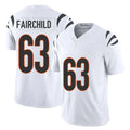 Ncoe C.Bengals #63 Dylan Fairchild Player White Vapor F.U.S.E. Limited Home Game Stitched Jerseys