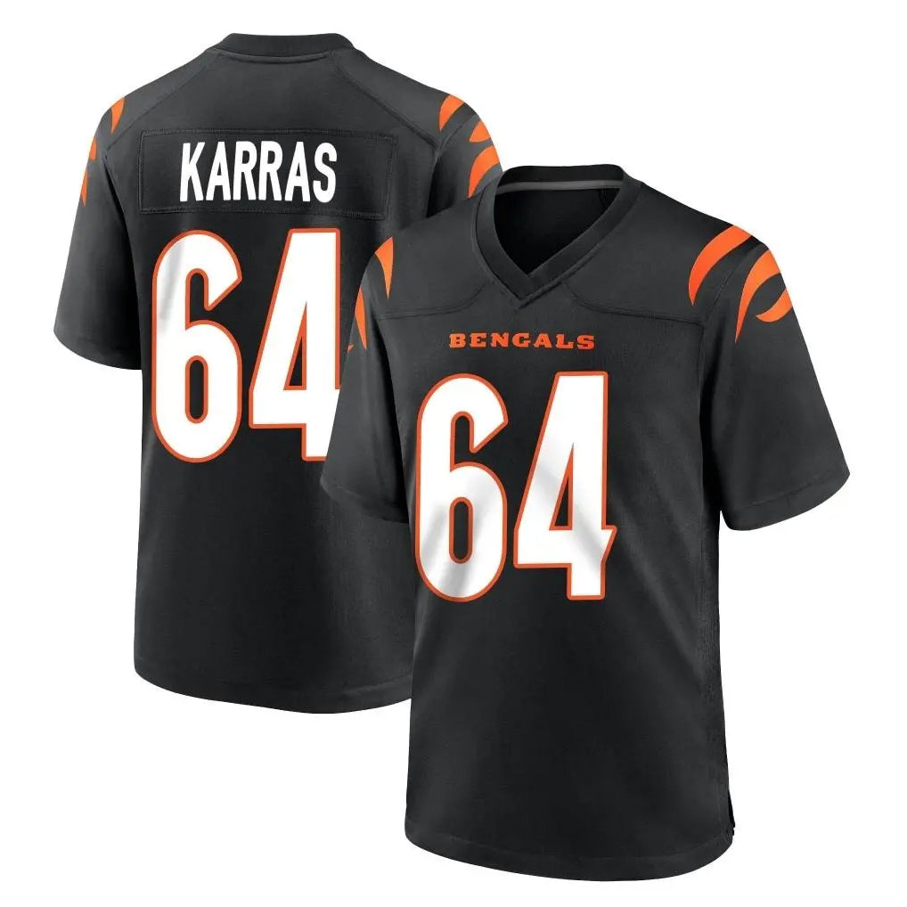 Ncoe C.Bengals #64 Ted Karras Player Black Home Game Stitched Jerseys