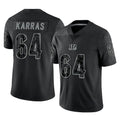 Ncoe C.Bengals #64 Ted Karras Player Black Reflective Limited Game Stitched Jerseys