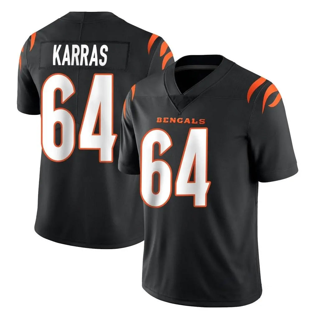 Ncoe C.Bengals #64 Ted Karras Player Black Vapor Untouchable Limited Home Game Stitched Jerseys