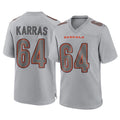 Ncoe C.Bengals #64 Ted Karras Player Gray Atmosphere Fashion Game Stitched Jerseys