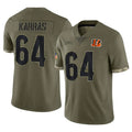Ncoe C.Bengals #64 Ted Karras Player Olive Salute to Service Limited Game Stitched Jerseys