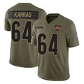 Ncoe C.Bengals #64 Ted Karras Player Olive Salute to Service Limited Home Game Stitched Jerseys