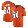 Ncoe C.Bengals #64 Ted Karras Player Orange Vapor Untouchable Limited Home Game Stitched Jerseys