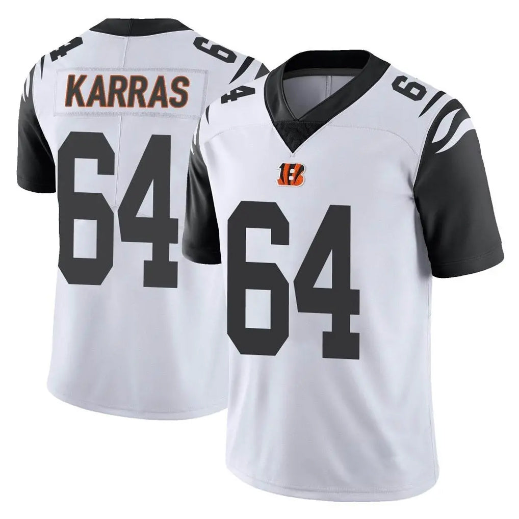 Ncoe C.Bengals #64 Ted Karras Player White Color Rush Vapor Untouchable Limted Home Game Stitched Jerseys