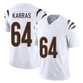 Ncoe C.Bengals #64 Ted Karras Player White Vapor F.U.S.E. Limited Home Game Stitched Jerseys