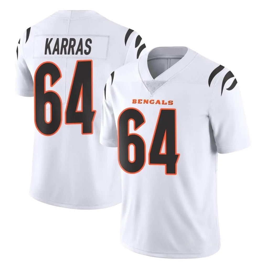 Ncoe C.Bengals #64 Ted Karras Player White Vapor Untouchable Limited Home Game Stitched Jerseys