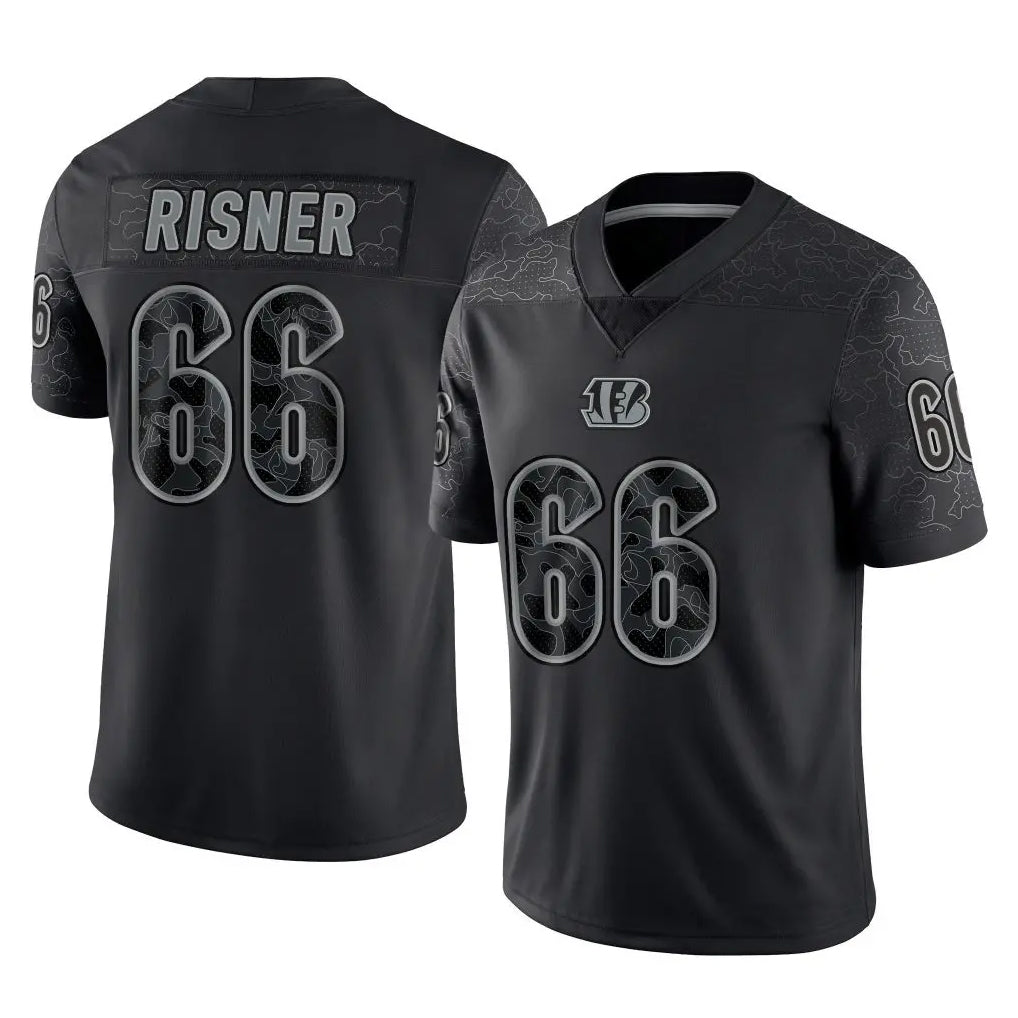 Ncoe C.Bengals #66 Dalton Risner Player Black Reflective Limited Game Stitched Jerseys