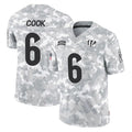 Ncoe C.Bengals #6 Brian Cook Player Arctic Camo Salute to Service Limited Stitched Jerseys