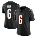 Ncoe C.Bengals #6 Brian Cook Player Black Vapor Untouchable Limited Home Game Stitched Jerseys