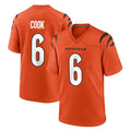 Ncoe C.Bengals #6 Brian Cook Player Orange Home Game Stitched Jerseys