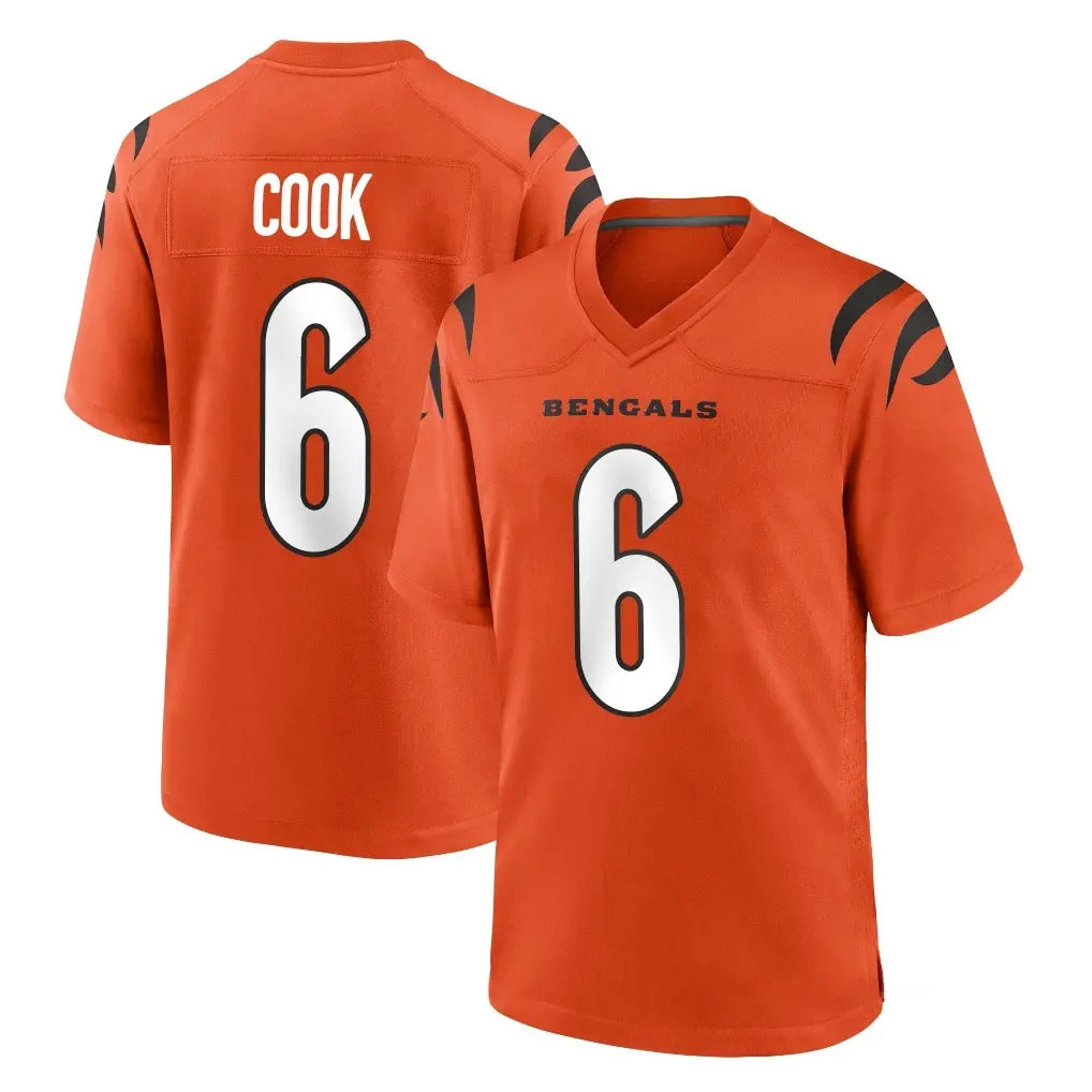 Ncoe C.Bengals #6 Brian Cook Player Orange Home Game Stitched Jerseys
