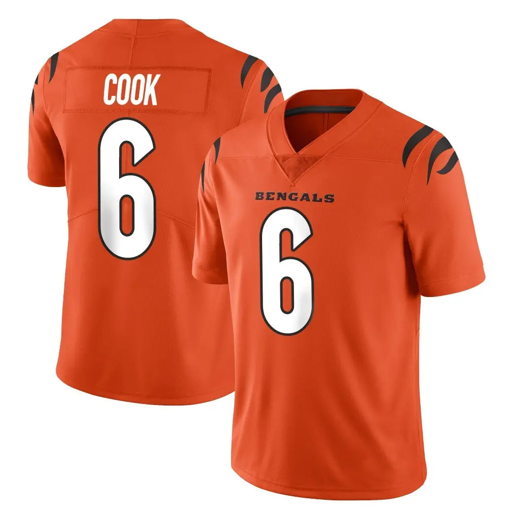 Ncoe C.Bengals #6 Brian Cook Player Orange Vapor Untouchable Limited Home Game Stitched Jerseys