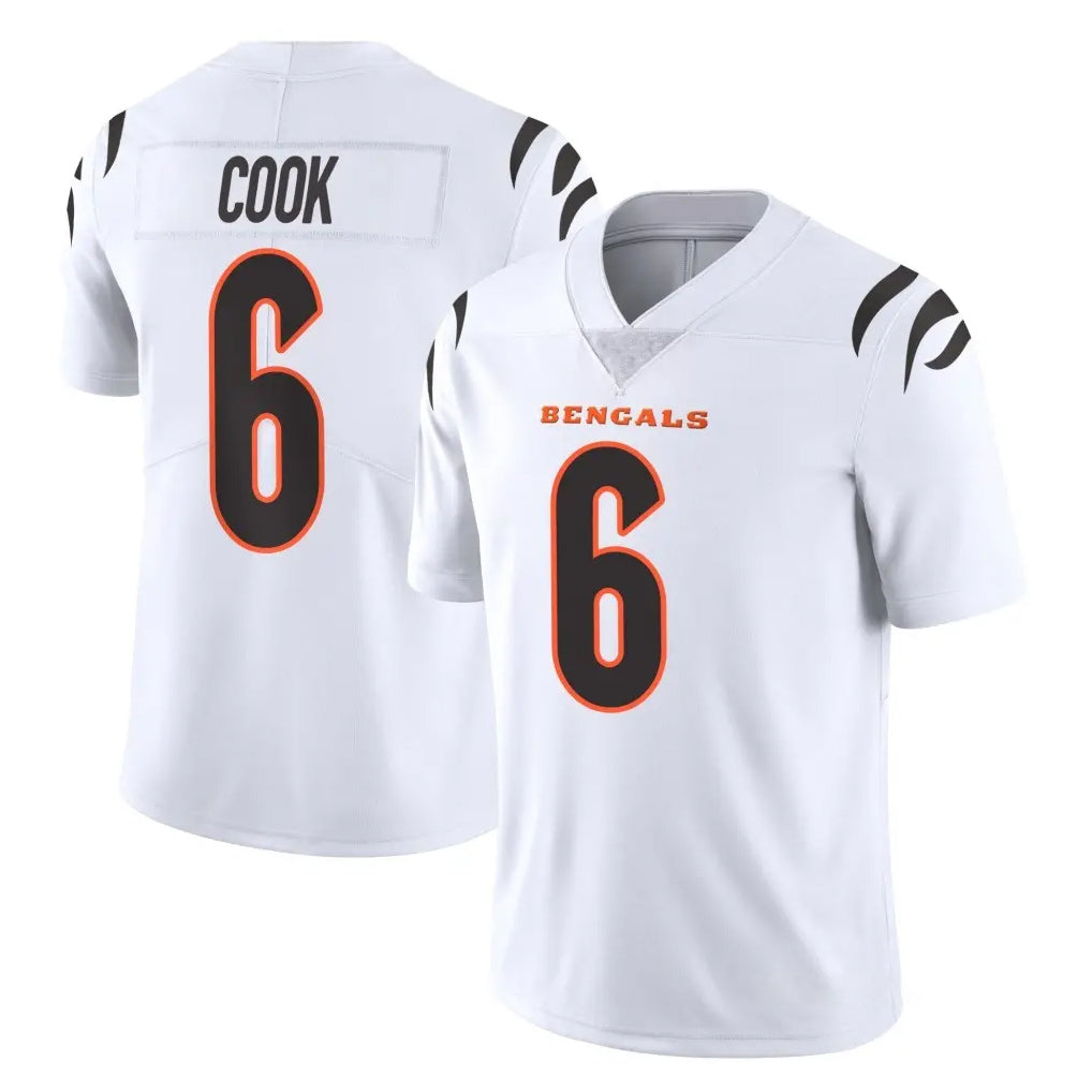 Ncoe C.Bengals #6 Brian Cook Player White Vapor Untouchable Limited Home Game Stitched Jerseys