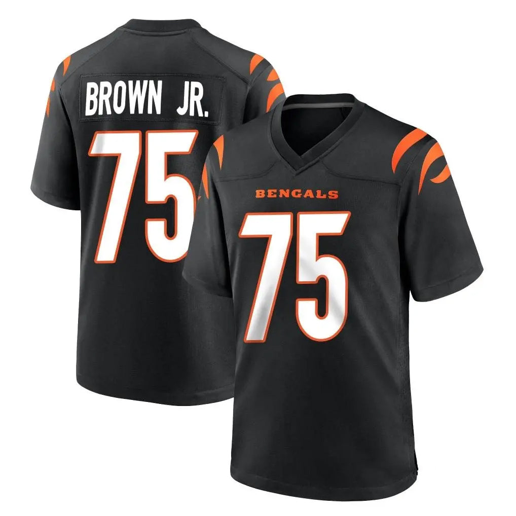 Ncoe C.Bengals #75 Orlando Brown Jr. Player Black Home Game Stitched Jerseys