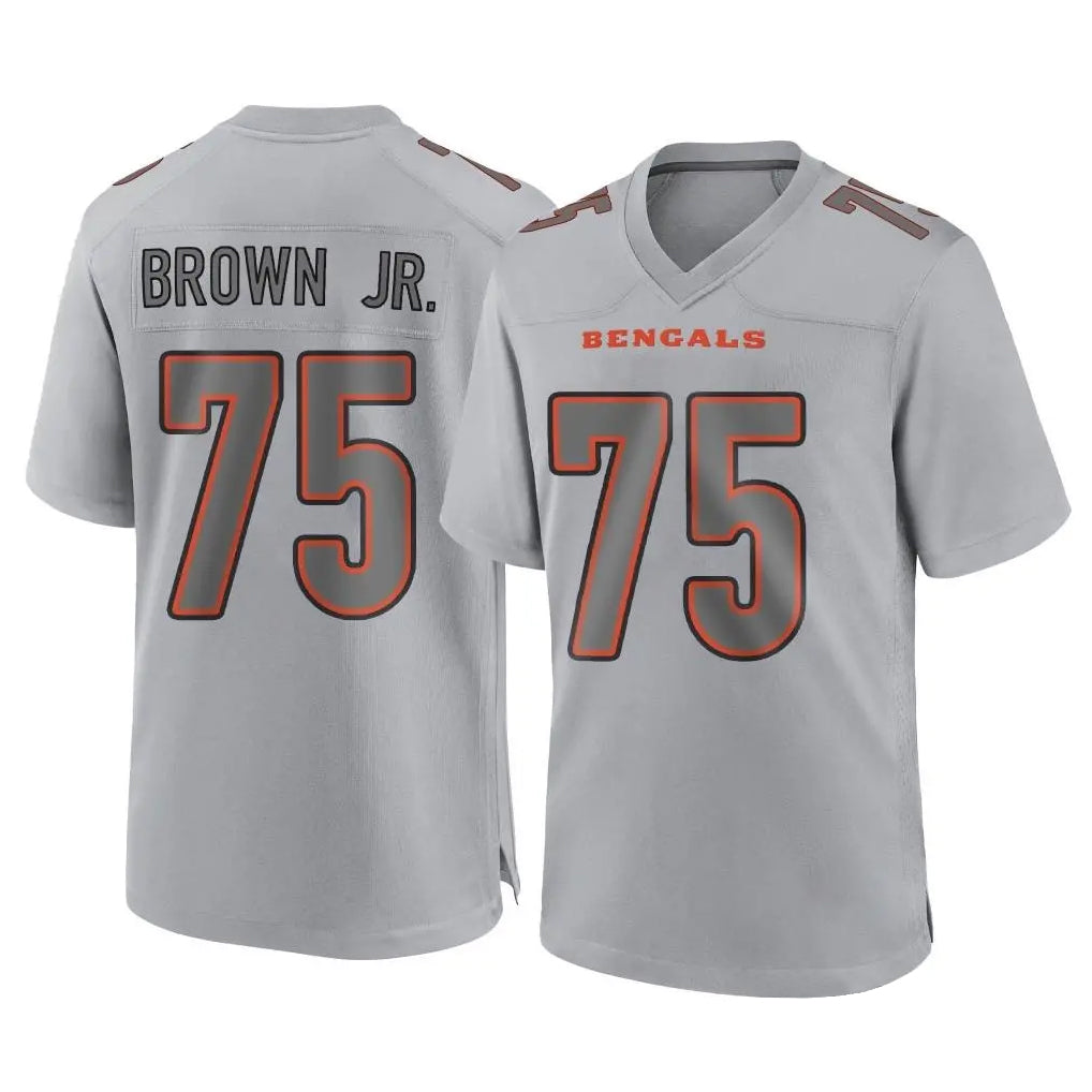 Ncoe C.Bengals #75 Orlando Brown Jr. Player Gray Atmosphere Fashion Game Stitched Jerseys