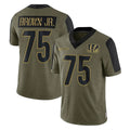 Ncoe C.Bengals #75 Orlando Brown Jr. Player Olive Salute to Service Game Stitched Jerseys