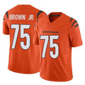 Ncoe C.Bengals #75 Orlando Brown Jr. Player Orange Vapor F.U.S.E. Limited Home Game Stitched Jerseys