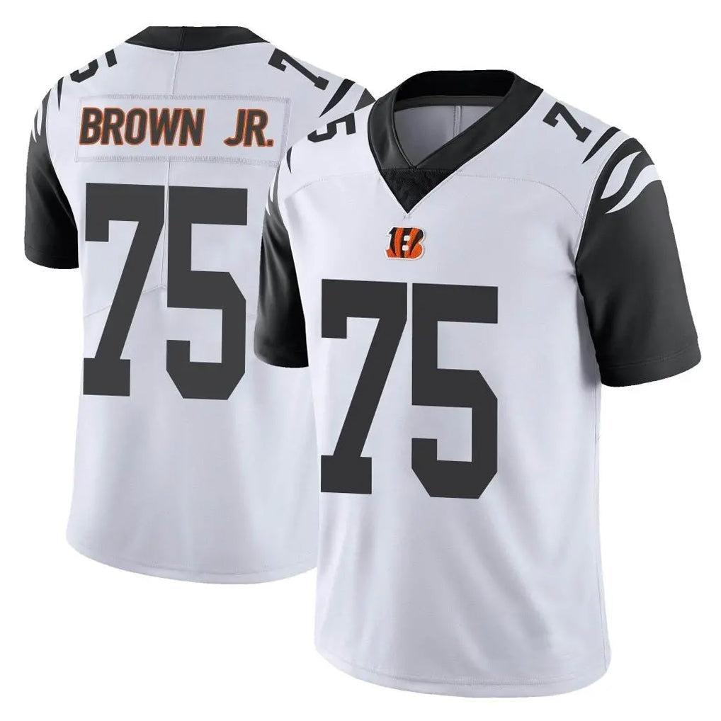 Ncoe C.Bengals #75 Orlando Brown Jr. Player White Color Rush Vapor Untouchable Limted Home Game Stitched Jerseys