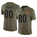 Ncoe C.Bengals #80 Andrei Iosivas Player Olive Salute to Service Limited Game Stitched Jerseys