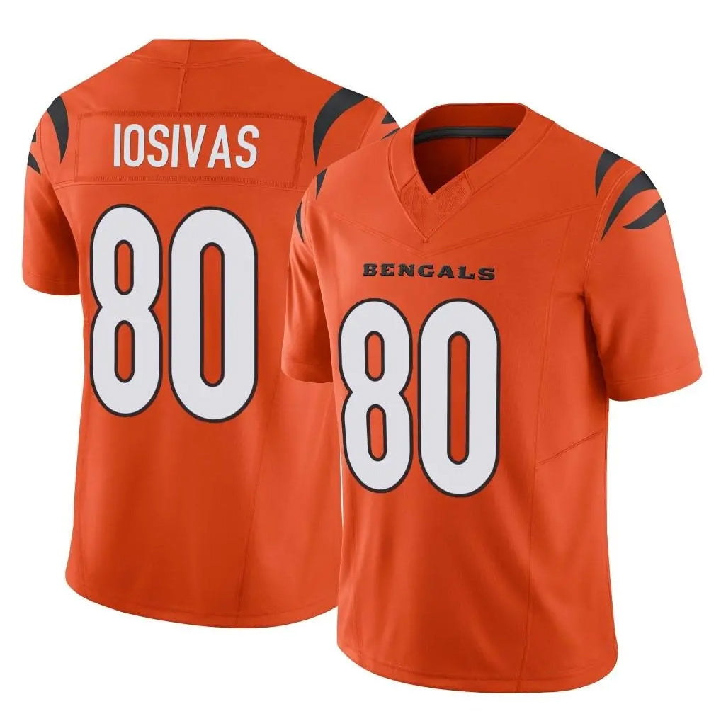 Ncoe C.Bengals #80 Andrei Iosivas Player Orange Vapor F.U.S.E. Limited Home Game Stitched Jerseys