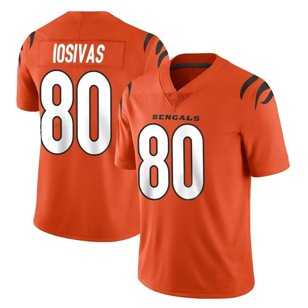 Ncoe C.Bengals #80 Andrei Iosivas Player Orange Vapor Untouchable Limited Home Game Stitched Jerseys