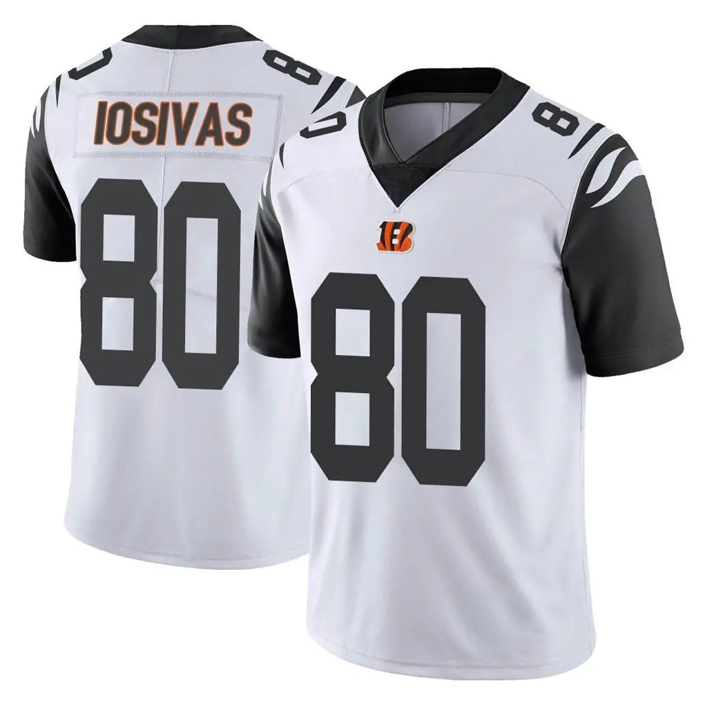 Ncoe C.Bengals #80 Andrei Iosivas Player White Color Rush Vapor Untouchable Limted Home Game Stitched Jerseys