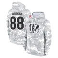Ncoe C.Bengals #88 Mike Gesicki Player Arctic Camo Salute to Service Pullover Hoodie Limited Stitched Jerseys